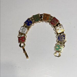 Colorful Enamel Charm Bracelet